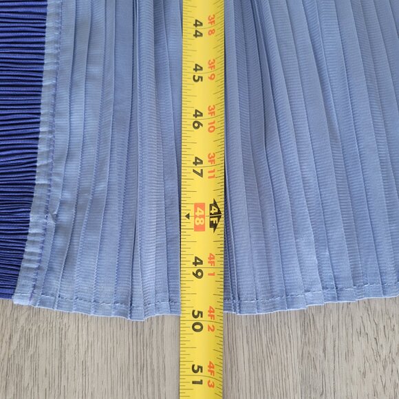 TUCKERNUCK BEULAH STYLE Long Blue Ombre Stretch Pleat Flower Sleeve Dress ALL - Picture 10 of 10